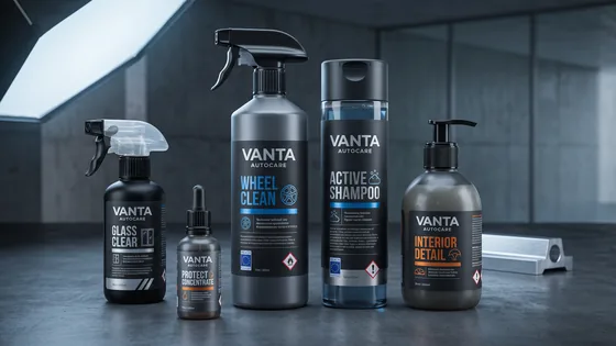 Chemia samochodowa i produkty detailingowe: preparat do szyb, płyn do felg, szampon aktywny i środek do wnętrza